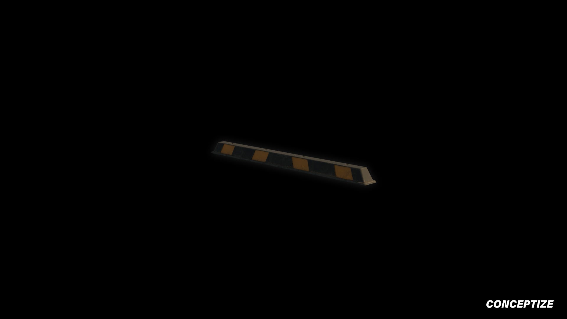 Car stopper meticulously handcrafted PBR textured 3D asset optimized Blender Unreal Engine wheel stop parking block traffic control urban streets