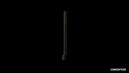 Rain drain pipe rooftop meticulously handcrafted PBR textured 3D asset optimized Blender Unreal Engine urban streetscapes rooftops alleyways high detail