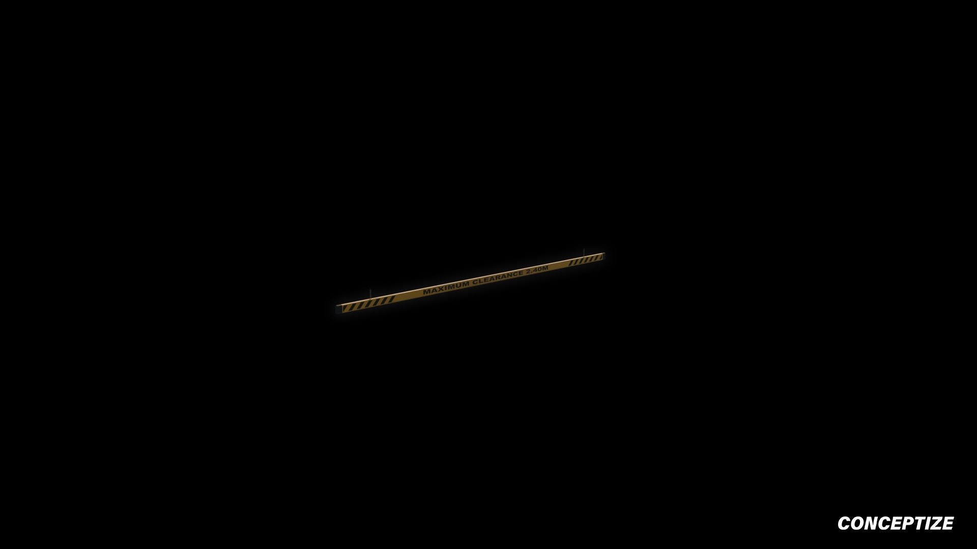 Parking height bar limit meticulously handcrafted PBR textured 3D asset optimized Blender Unreal Engine clearance bar vehicle restriction parking entrance