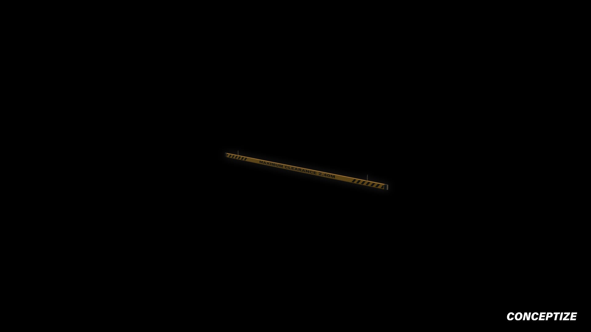 Parking height bar limit meticulously handcrafted PBR textured 3D asset optimized Blender Unreal Engine clearance bar vehicle restriction parking entrance