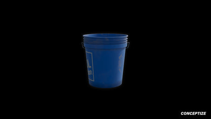 Bucket meticulously handcrafted PBR textured 3D asset optimized Blender Unreal Engine pail container storage vessel cleaning equipment construction prop