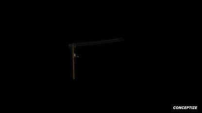 American power pole meticulously handcrafted PBR textured 3D asset optimized Blender Unreal Engine utility pole electrical pole street infrastructure urban streets