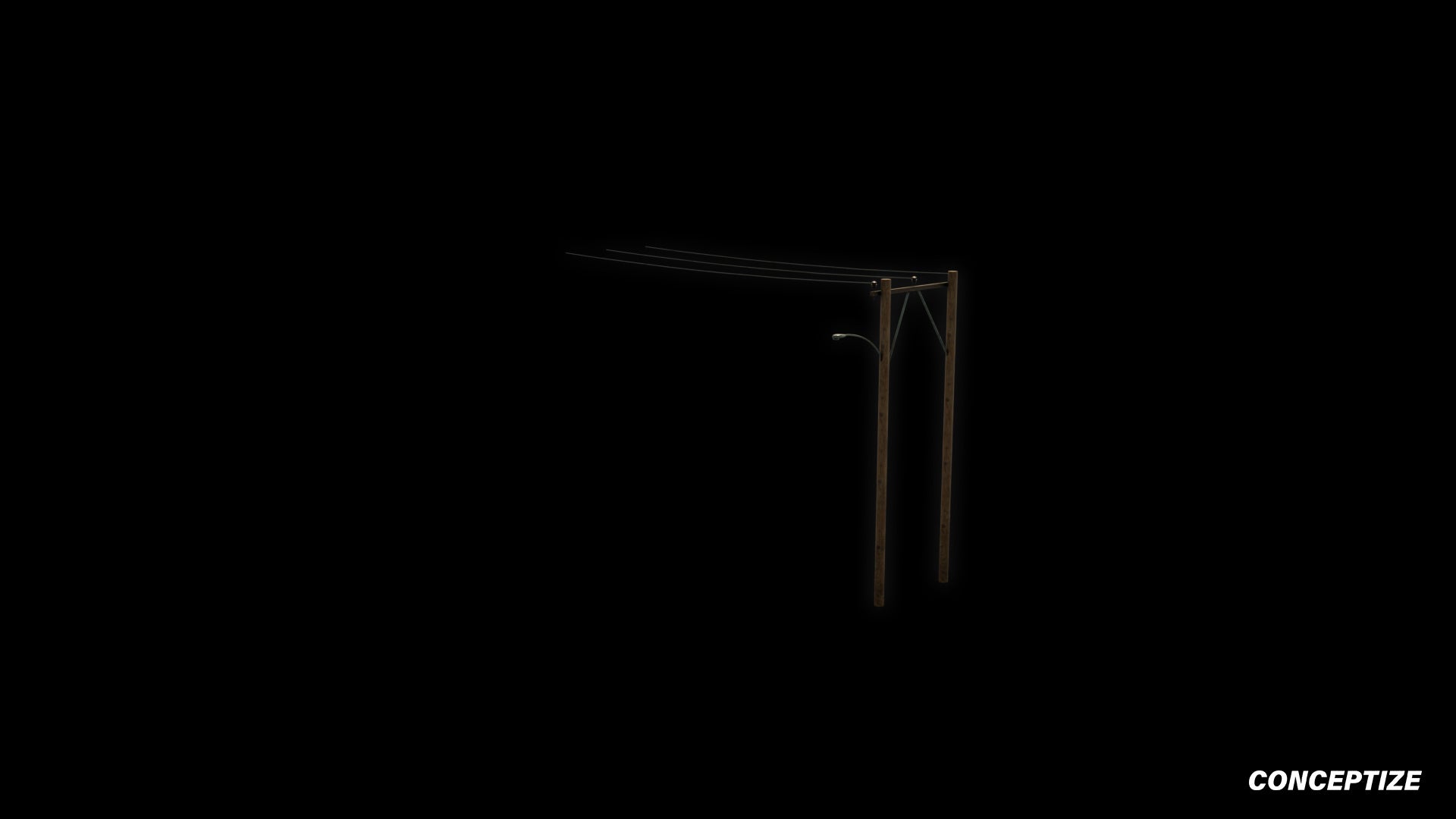 American power pole meticulously handcrafted PBR textured 3D asset optimized Blender Unreal Engine utility pole electrical pole street infrastructure urban streets