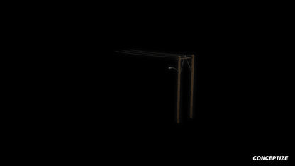 American power pole meticulously handcrafted PBR textured 3D asset optimized Blender Unreal Engine utility pole electrical pole street infrastructure urban streets
