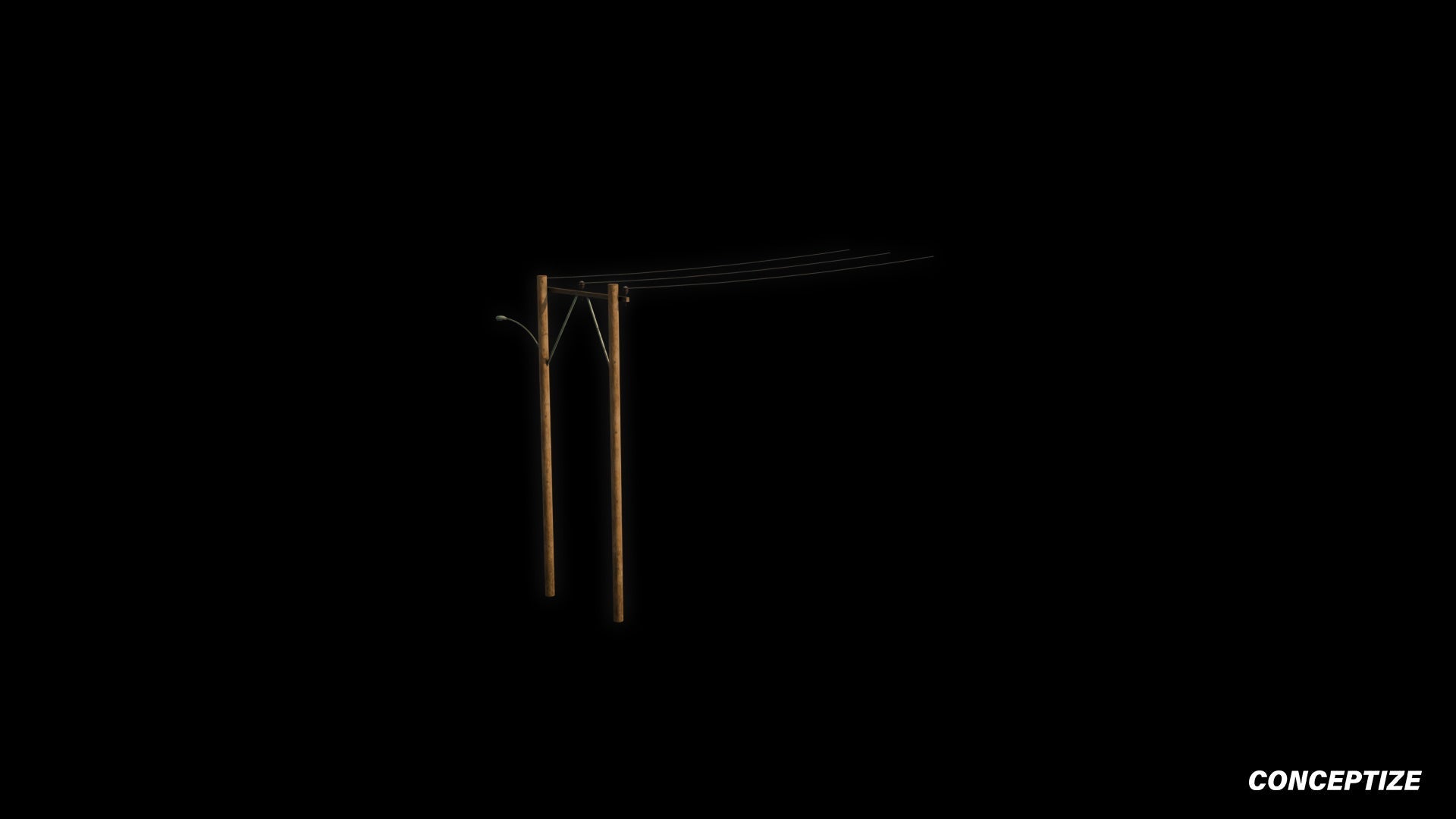 American power pole meticulously handcrafted PBR textured 3D asset optimized Blender Unreal Engine utility pole electrical pole street infrastructure urban streets