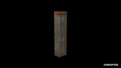 American ventilation duct meticulously handcrafted PBR textured 3D model HVAC air duct exhaust vent pipeline industrial architecture Blender Unreal Engine