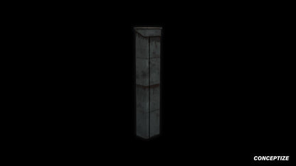 American ventilation duct meticulously handcrafted PBR textured 3D model HVAC air duct exhaust vent pipeline industrial architecture Blender Unreal Engine