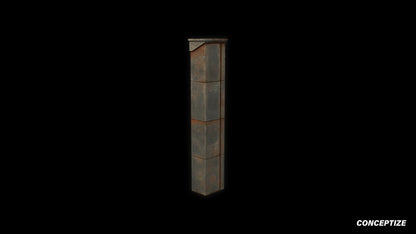 American ventilation duct meticulously handcrafted PBR textured 3D model HVAC air duct exhaust vent pipeline industrial architecture Blender Unreal Engine