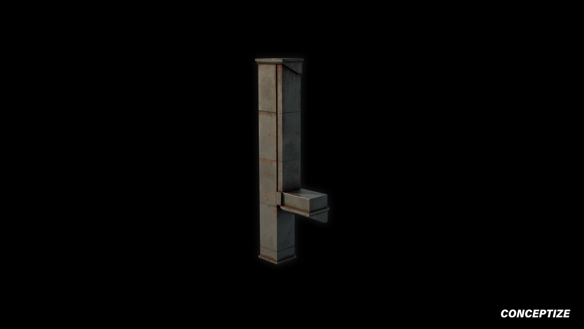 American ventilation duct meticulously handcrafted PBR textured 3D model HVAC air duct exhaust vent pipeline industrial architecture Blender Unreal Engine