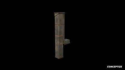 American ventilation duct meticulously handcrafted PBR textured 3D model HVAC air duct exhaust vent pipeline industrial architecture Blender Unreal Engine