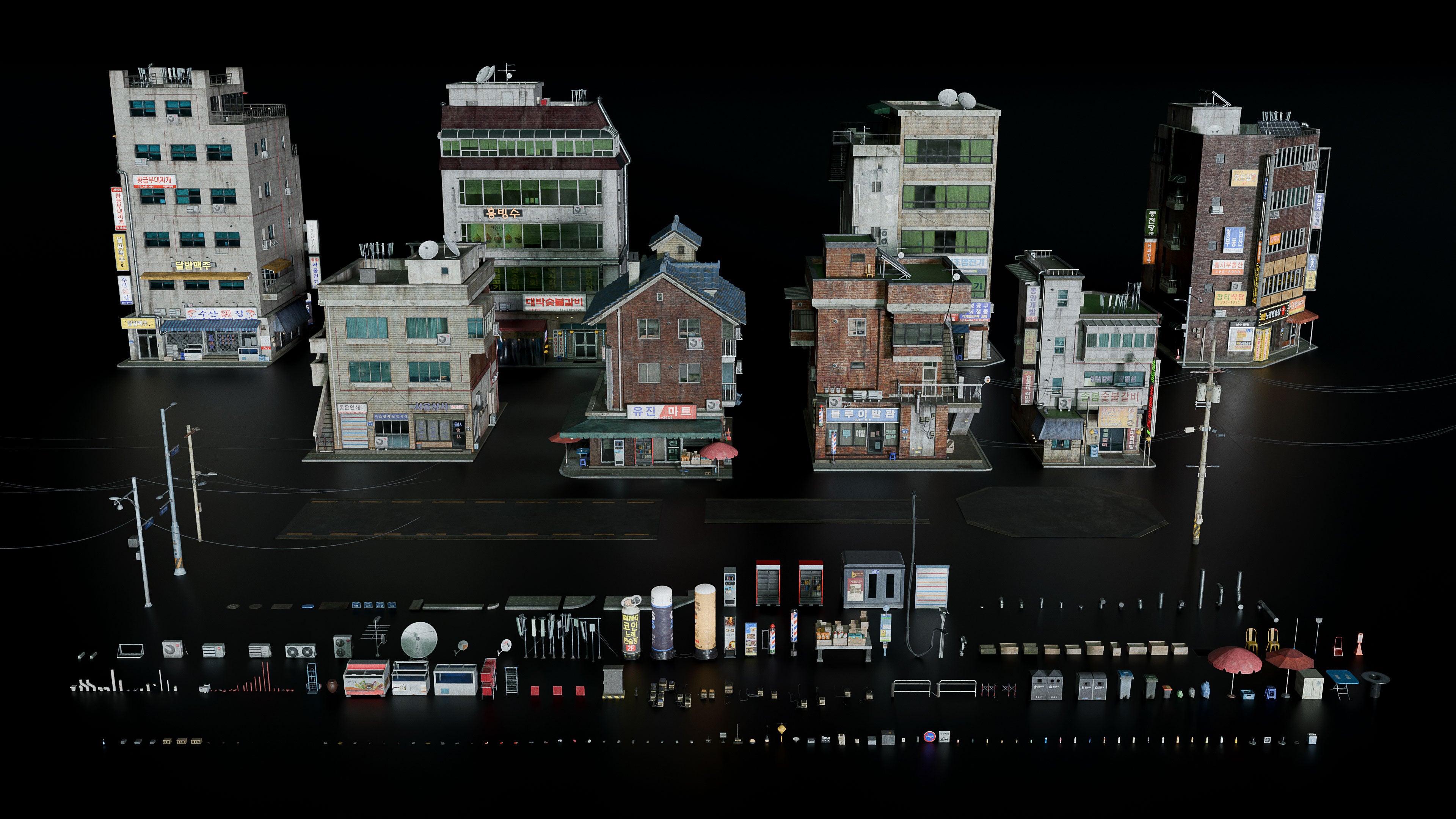 Seoul Streets 3D Pack