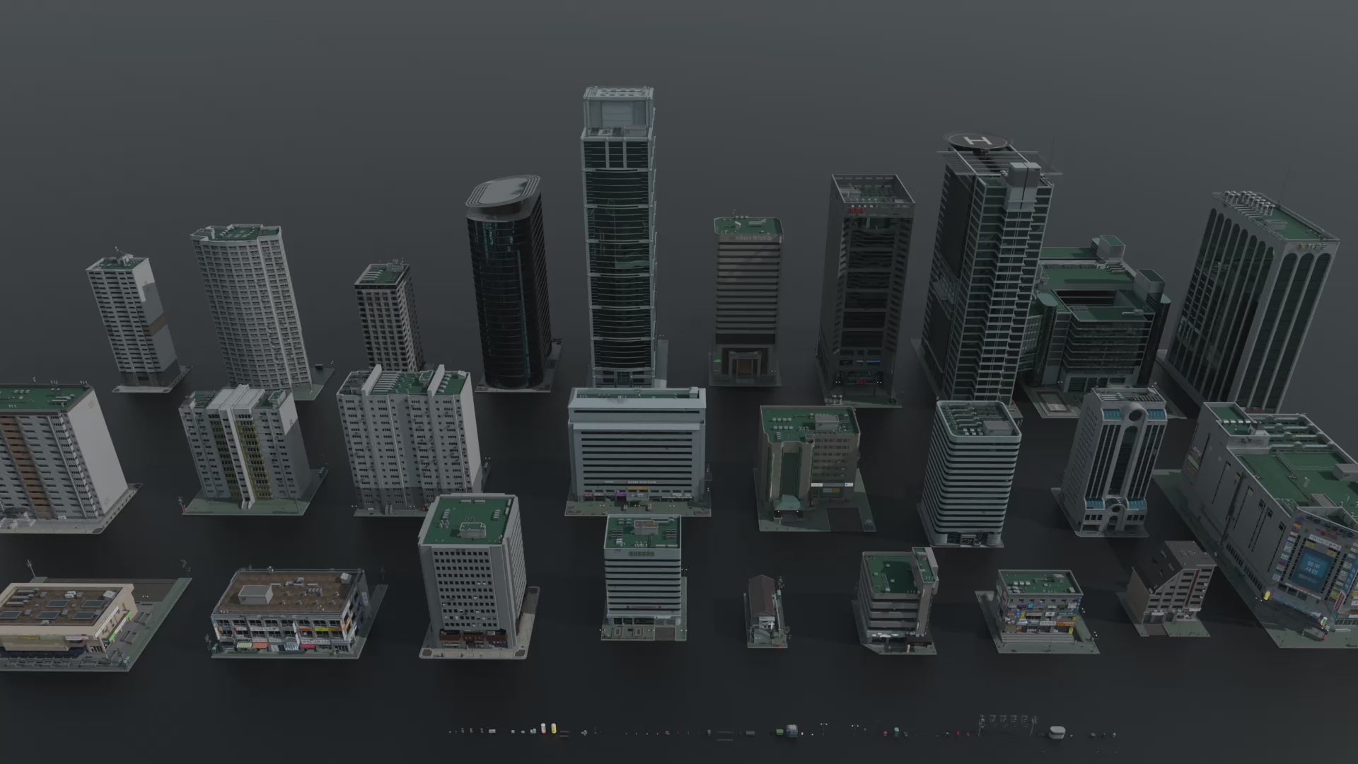 Load video: seoul 3d asset pack south korea building kit conceptize premium models church retail textures materials decals korean props videogames webcomics vfx visual effects