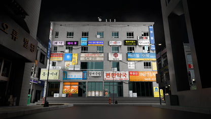 seoul 3d asset pack south korea building kit conceptize premium models church retail textures materials signs decals korean props videogames webcomics vfx visual effects