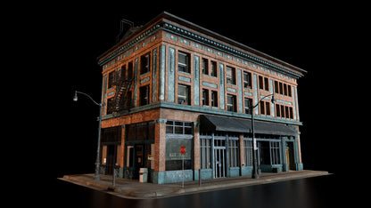 main street modular hero 3d assets pack for small town america part 2 by conceptize vancouver brick building 