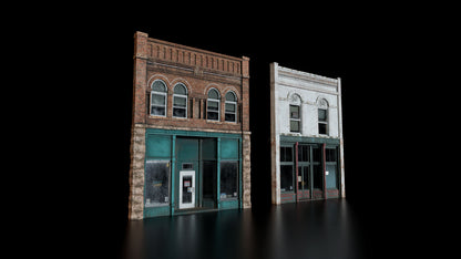 main street modular hero 3d assets pack for small town america part 2 by conceptize facade retail brick building pieces