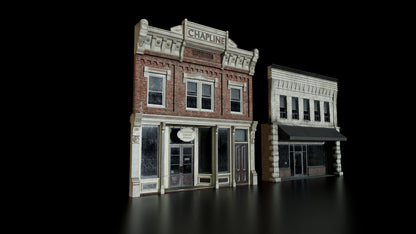 main street modular hero 3d assets pack for small town america part 2 by conceptize facade retail brick building pieces