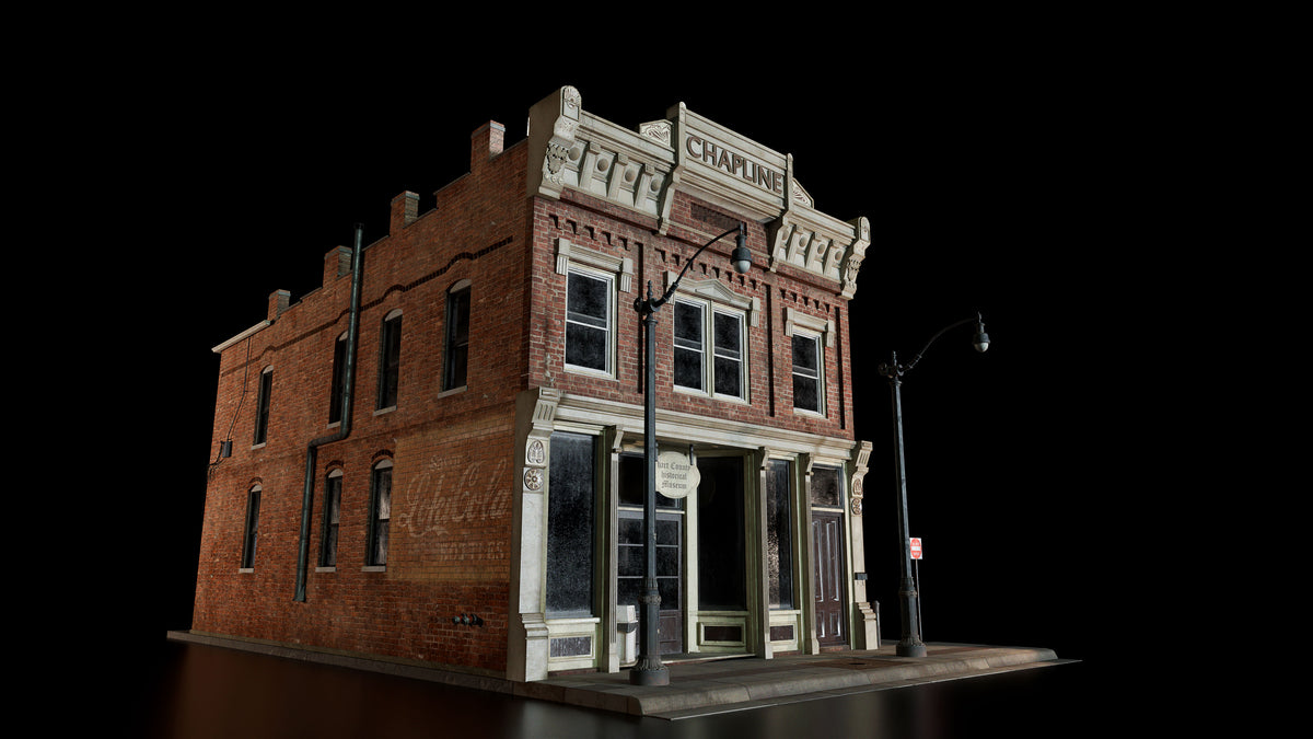 main street modular hero 3d assets pack for small town america part 2 by conceptize classic retail brick building 